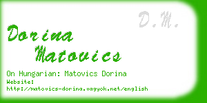 dorina matovics business card